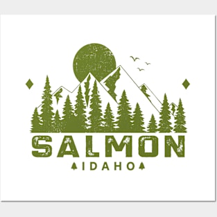 Salmon Idaho Mountain Souvenir Posters and Art